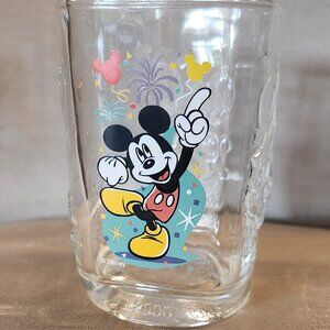 Vintage Walt Disney World Magic Kingdom Mickey Mouse Celebration 2000 Glass